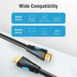 Vention AAHBJ HDMI 2.0 Male to Male 5 Meter, Black Cable - Image 4