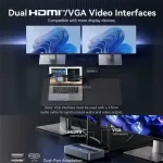 Vention ADTH0 HDMI Male to HDMI, VGA, USB-C & 3.5mm (TRS) Female Gray Wireless Extender #ADTH0 (1xTransmitter,1xReceiver,50M) - Image 2