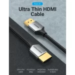 VENTION ALEHF Ultra Thin HDMI Male to Male HD Cable 1M Gray Aluminum Alloy Type - Image 4