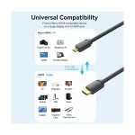 VENTION AGIBI HDMI-D Male to HDMI-A Male 4K HD Black Cable - 3M - Image 3