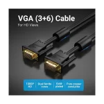 VENTION DAEBJ VGA(3+6) Male to Male Cable with ferrite cores 5M Black - Image 4