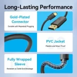 Vention CRJBH USB Type-C Male to DP Male 2 Meter Cable - Image 3