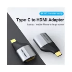 Vention Type-C Male to HDMI Female Gray Alloy Converter - Image 2