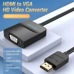 Vention 42154 HDMI Male to VGA Female 0.15 Meter Black Converter - Image 2