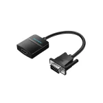 Vention ACNBB VGA Male to HDMI, 3.5mm Audio & Micro USB Female Black Converter