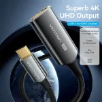 Vention CREBC USB Type-C Male to HDMI Female 0.25 Meter Black Converter - Image 2