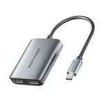 Vention ACZHB USB Type-C Male to Dual HDMI Female Gray MST Converter