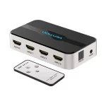 Vention AFJH0 HDMI Female to HDMI Female Gray METAl Switcher with Audio Separation (3 in 1 out)