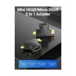 Vention AGFB0 2-in-1 Micro & Mini HDMI Male to HDMI Female Converter - Image 2