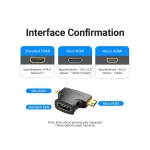 Vention AGFB0 2-in-1 Micro & Mini HDMI Male to HDMI Female Converter - Image 3
