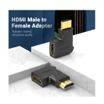 VENTION AIPB0 HDMI 90 Degree Male to Female Vertical Flat Adapter Black - Image 2