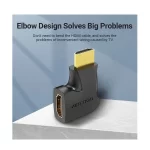 VENTION AIPB0 HDMI 90 Degree Male to Female Vertical Flat Adapter Black - Image 3