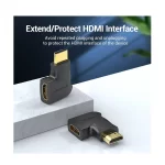 VENTION AIPB0 HDMI 90 Degree Male to Female Vertical Flat Adapter Black - Image 4