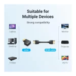 VENTION AIPB0 HDMI 90 Degree Male to Female Vertical Flat Adapter Black - Image 5