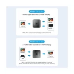 Vention AKOB0 HDMI Female to Female Black Bi-Direction 4K Switcher (2 in 1 out/ 1 in 2 out) - Image 5