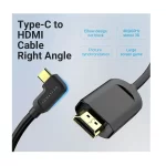 Vention CGVBG USB Type-C Male to HDMI Male 1.5 Meter Black Cable - Image 2