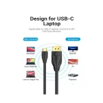 Vention CGYBG USB Type-C Male to DP Male 1.5 Meter Black Cable - Image 4