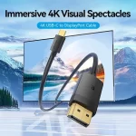 Vention CRJBH USB Type-C Male to DP Male 2 Meter Cable - Image 2