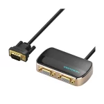 Vention DBABF VGA Male to Dual VGA Female, 1 Meter, Black & Gold Converter