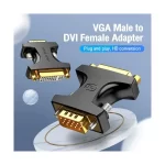 Vention DDDB0 VGA Male to DVI Female Black Converter - Image 2