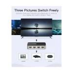 Vention AFJH0 HDMI Female to HDMI Female Gray METAl Switcher with Audio Separation (3 in 1 out) - Image 4