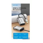 VENTION AFVHB HDMI to HDMI+VGA Converter  0.15M Gray Metal Type - Image 2