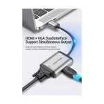 VENTION AFVHB HDMI to HDMI+VGA Converter  0.15M Gray Metal Type - Image 3