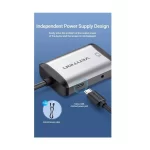 VENTION AFVHB HDMI to HDMI+VGA Converter  0.15M Gray Metal Type - Image 4