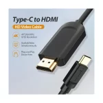Vention CGUBH USB Type-C Male to HDMI 1.4 Male 2 Meter, Black Cable - Image 2