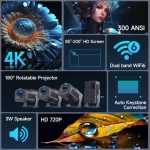 Magcubic HY320 390 ANSI Lumens 1080P Android Portable Projector - Image 5