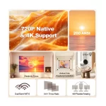 Magcubic HY300 UItra 260 ANSI Lumens 720P Android Portable Projector - Image 4