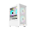 PC Power White Flow Mesh X2 M-ATX Gaming Casing